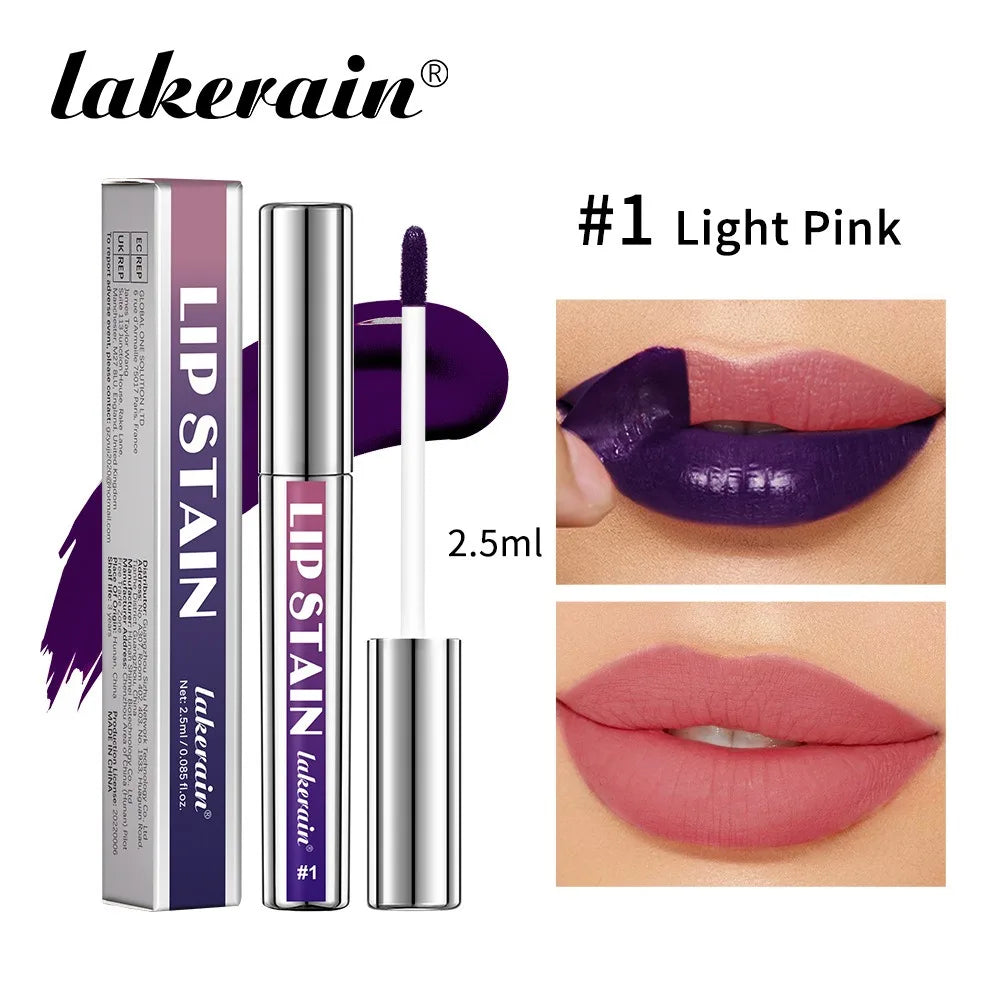 Silver Tube Peel Off Tattoo Lipgloss Waterproof Liquid Matte Lip Tint RosePink Tear-off Lip Stain Non Stick Cup Quick Dry Makeup HIP 01