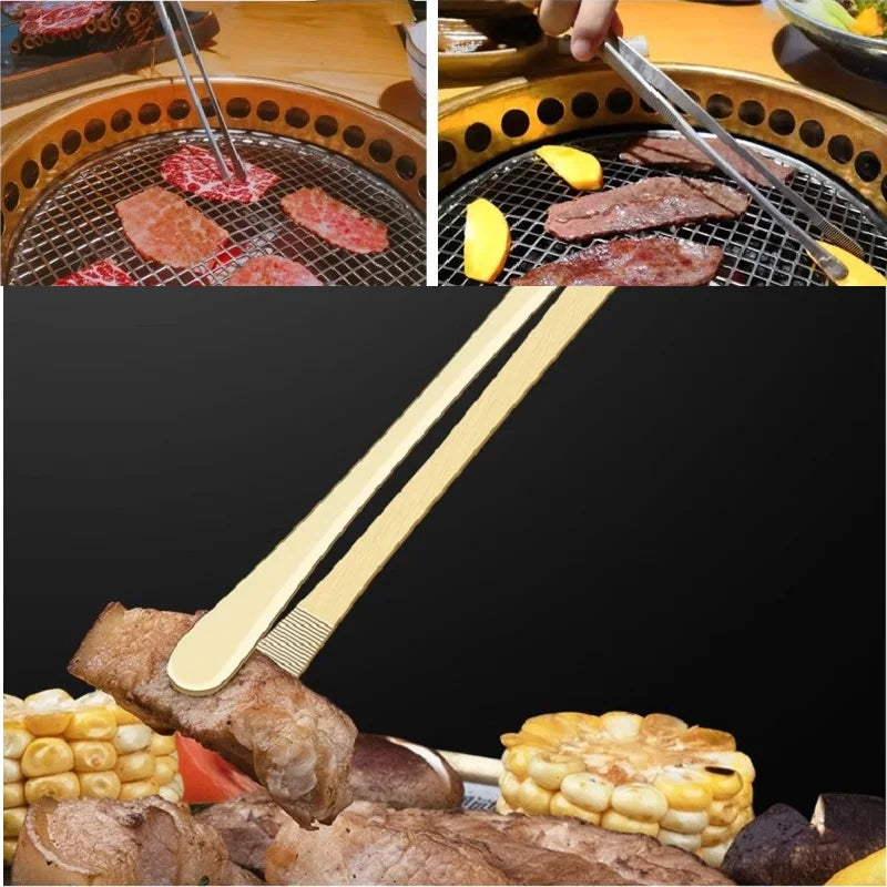 30cm Stainless Steel Precision Tweezer Tongs – BBQ & Baking Kitchen Tweezer Tongs HIP