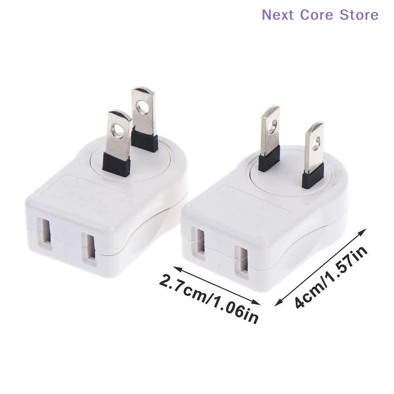 90° Rotatable 2-Pin Foldable Travel Plug Adapter – 110–250V Travel Plug Adapter HIP