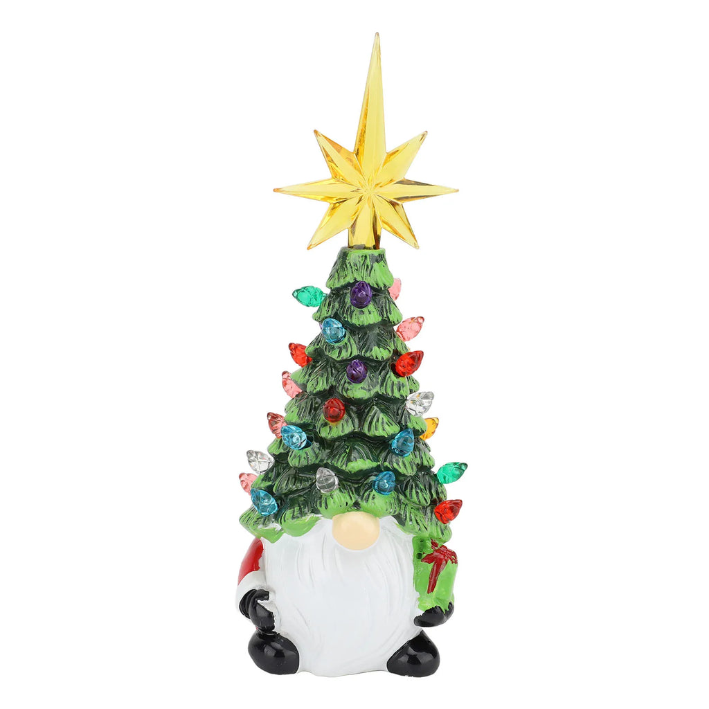 Dwarf Xmas Tree Decoration Sturdy Gnomes Xmas Tree Figurine Decor Colorful Light Versatile Stylish Look Compact for Countertop HIP Default Title