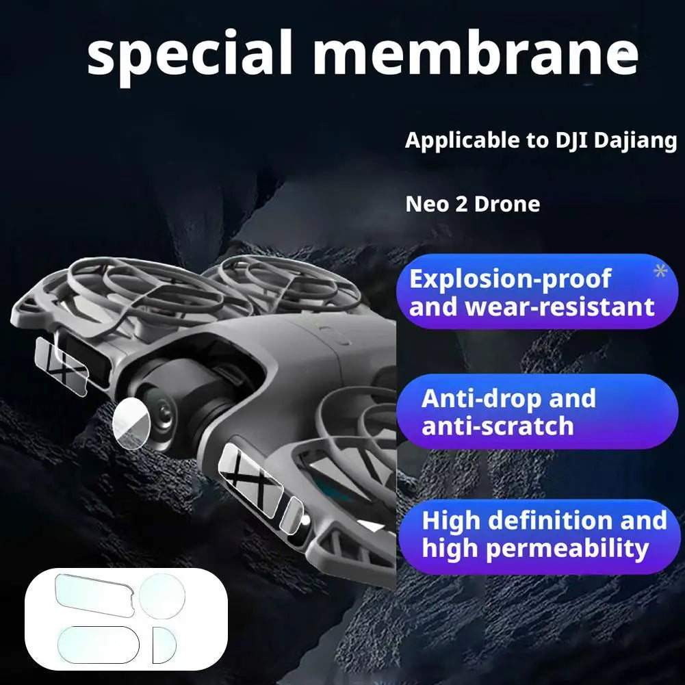 Camera Lens Film For DJI Neo 2 Drone Tempered Film Dustproof Scratch-resistant Bubble-free Sensor Screen Film For DJI Neo2 Drone HIP