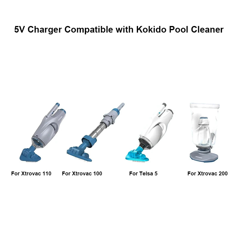 USB Charging Cable for Kokido Xtrovac Pool Vacuum | 6.56FT USB Charging Cable HIP
