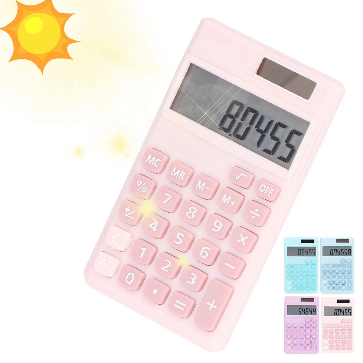 Calculators 8 Digit Solar Battery Dual Power Handheld Calculator with Large LCD Display Big Sensitive Button Calculators HIP