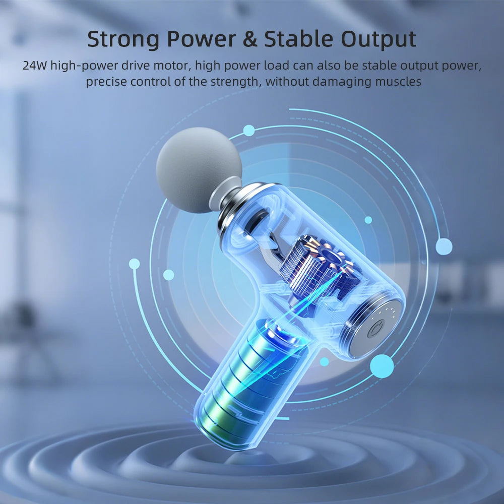 Mini Portable Electric Massage Gun – 6-Speed Fascia Gun Electric Massage Gun HIP