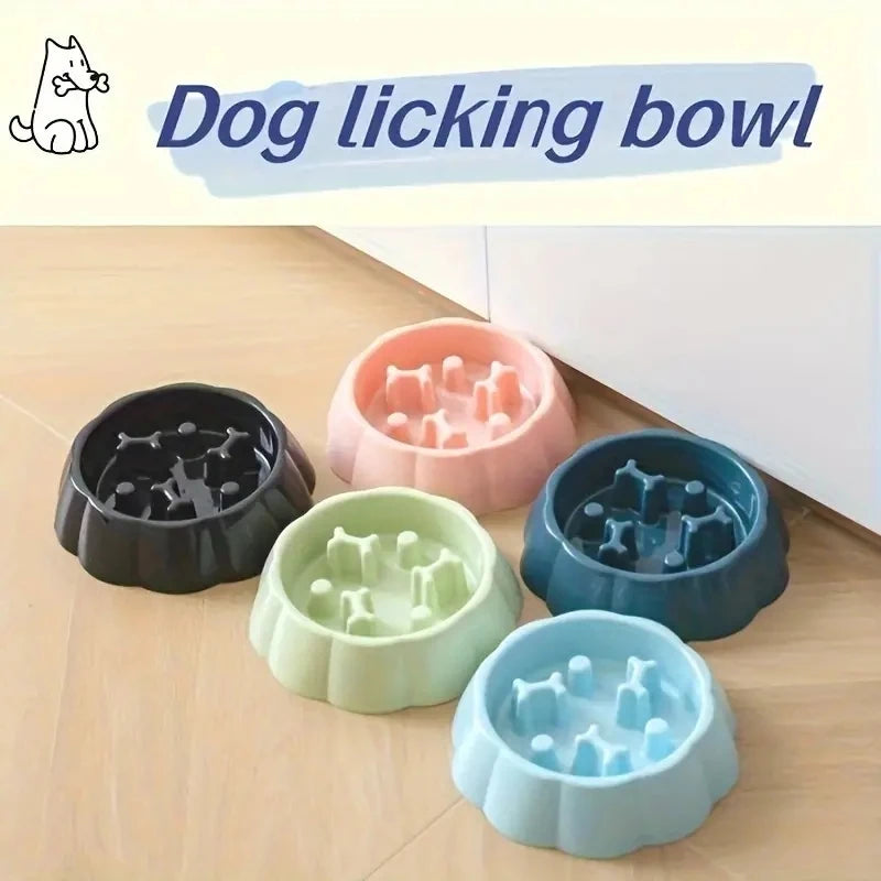Anti-Choking Slow Feeder Dog Bowls, 1Pcs Set - Non-Slip, DurablePlastic Food & Water Dishes For Small To Medium Dogs HIP