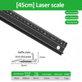 Aluminum Straight Ruler Anti-Cut Non-Slip | 20/30/45cm Measuring Straight Ruler HIP 45cm