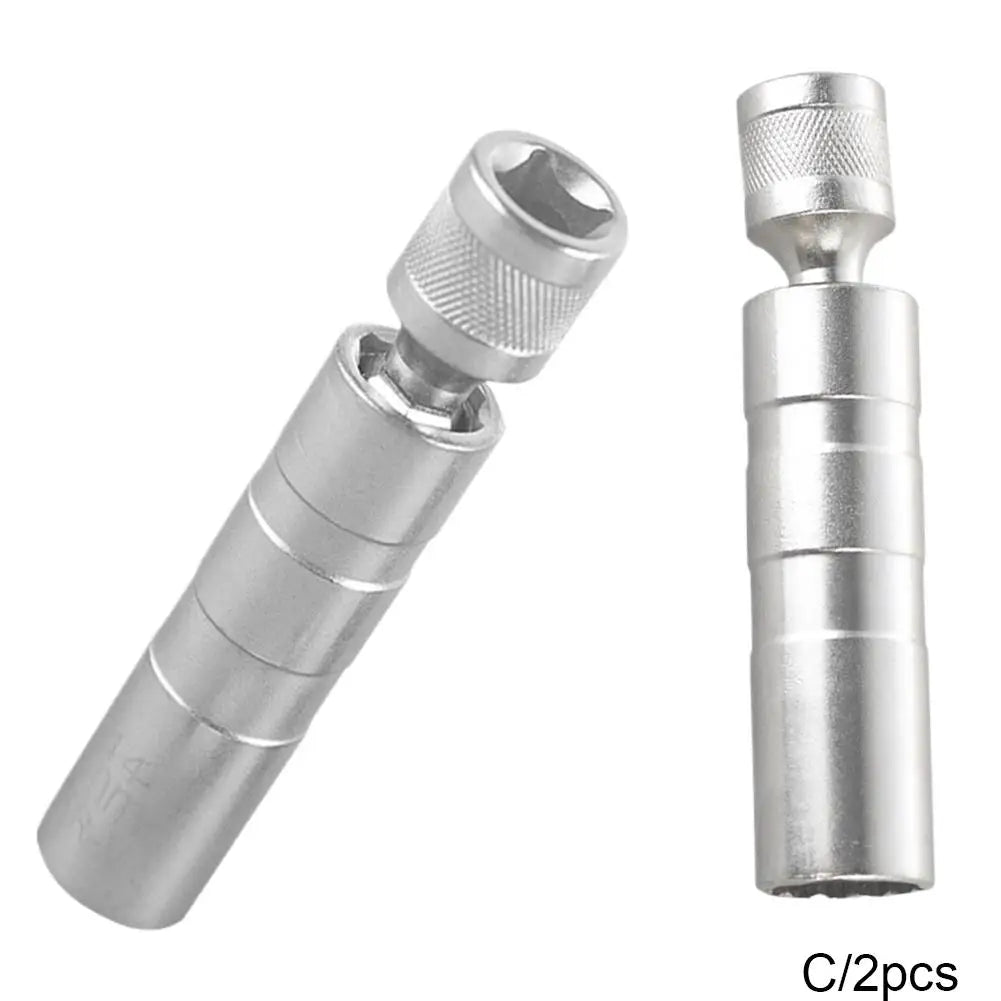 Universal Joint Spark Plug Socket 14/16MM Magnetic Spark Plug Socket Set 12 Angle Flexible Socket Wrench Socket Wrench Adapter HIP 1 set