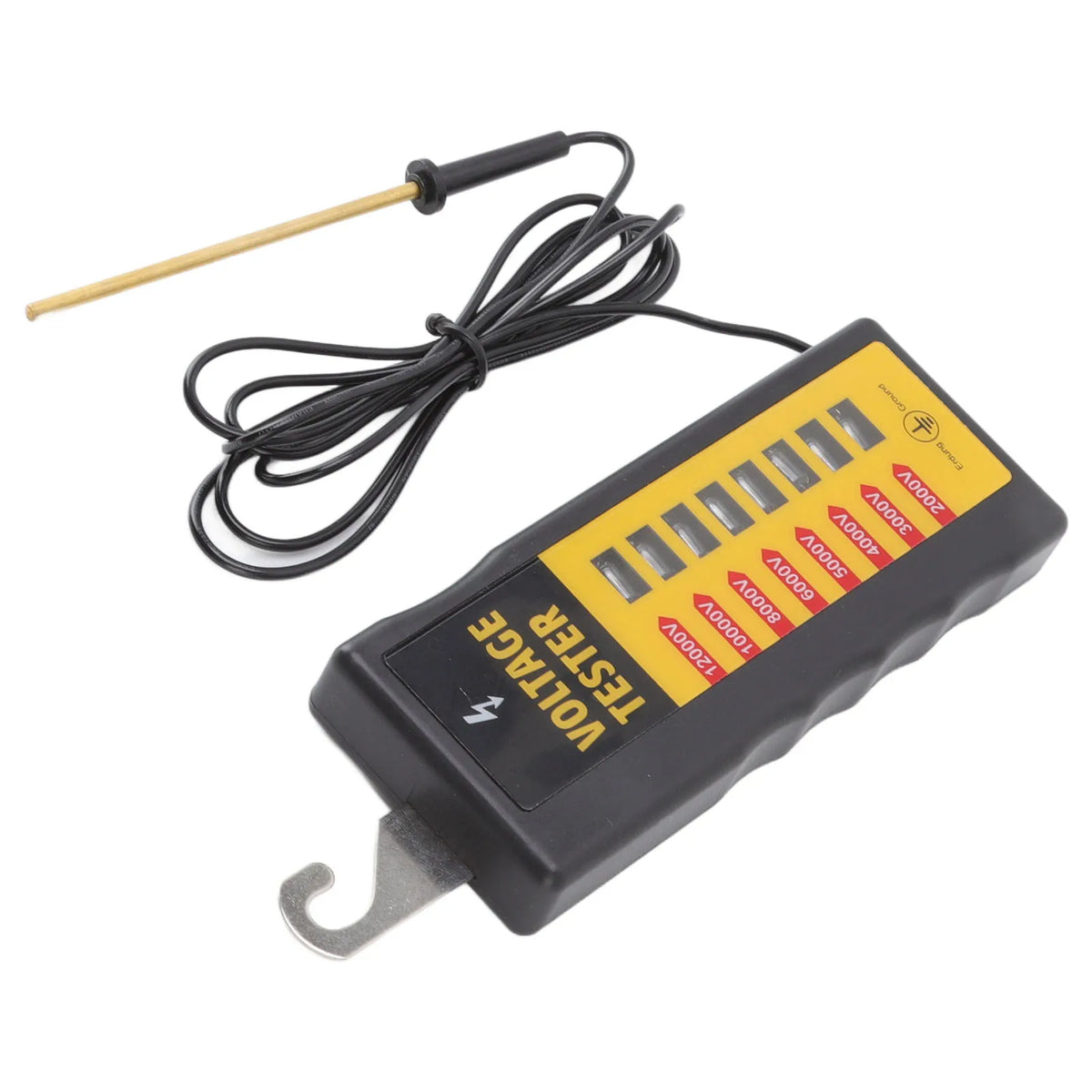 Electric Fence Voltage Tester 8 Neon Lights Maximum 12KV Waterproof Portable Fence Fault Finder for Farms Livestock HIP