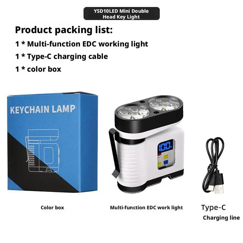 ESMARTER 10-LED USB Rechargeable Magnetic Work Flashlight Rechargeable Flashlight HIP YSD10LED