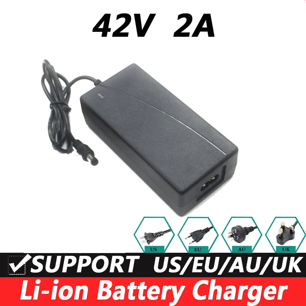 42V 2A Lithium Battery Charger for 36V Li-ion | EU US AU UK Lithium Battery Charger HIP 42V 2A US