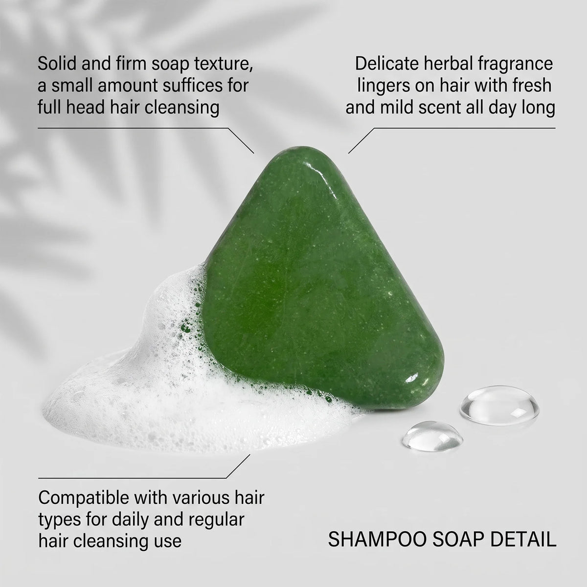 Natural Herbal Solid Shampoo Bar – 3-in-1 Hair & Scalp Care Solid Shampoo Bar HIP