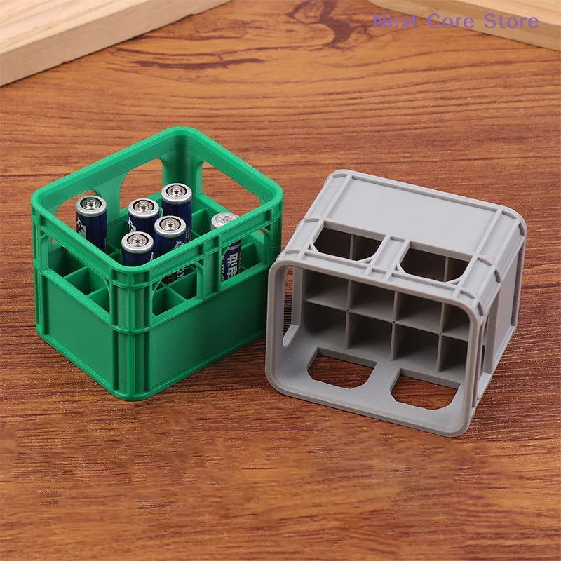 3D Beer Crate Battery Storage Box – Stackable AA & AAA Battery Storage Box HIP