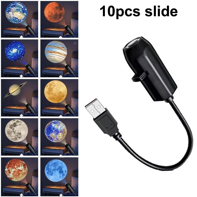 Rotatable Galaxy Star Projector USB LED Night Light Lamp Star Projector Lamp HIP A6