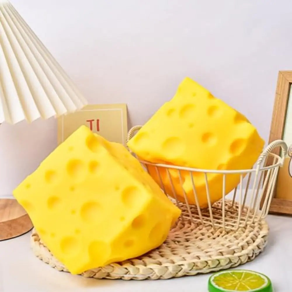 Giant Cheese Squeeze Toy – Slow Rising Sensory Fidget Cube Slow Rising Squeeze Toy HIP