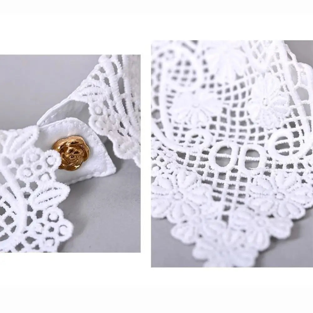 Lace Floral Detachable Collar – Women's Wedding Accessory Detachable Lace Collar HIP