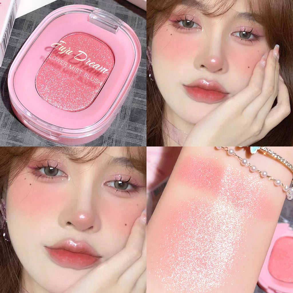 JUJU Dream Matte Blush Powder – Natural Nude Pink Finish Matte Blush Powder HIP JUJU 9501-09