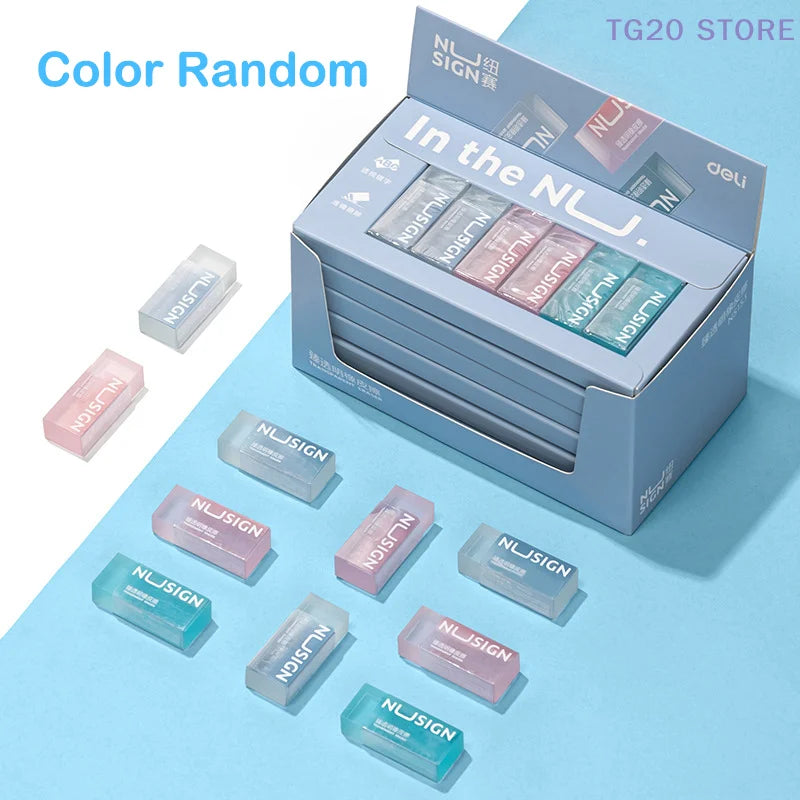 Transparent Soft Rubber Erasers – Colorful Student Stationery Pencil Eraser HIP