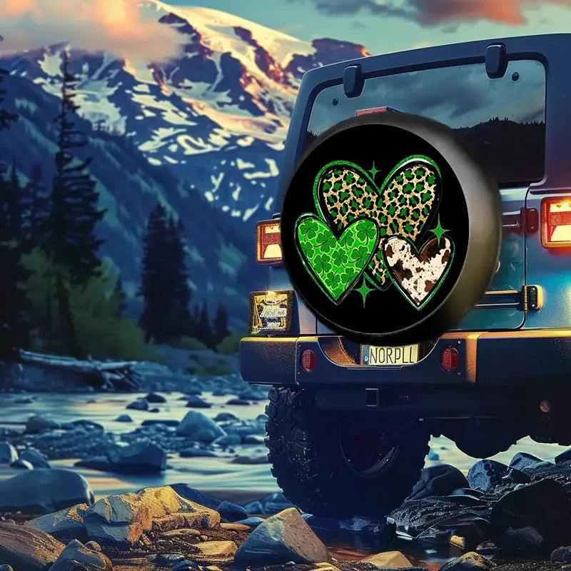 St. Patrick's Day Tire Cover – Polyester, Fits RV SUV Truck Spare Tire Cover HIP