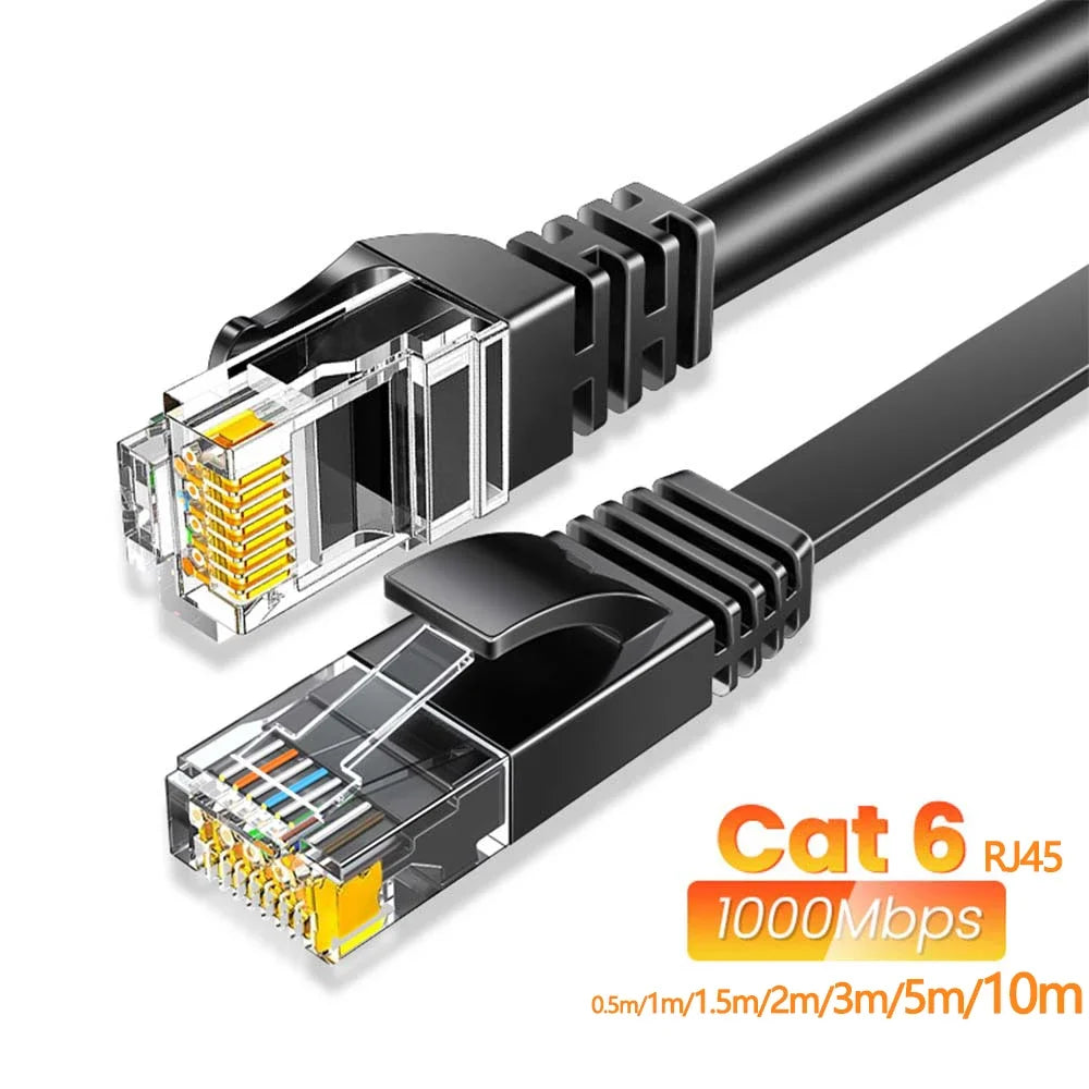 Cat6 Gigabit Ethernet Cable 1000Mbps RJ45 Shielded LAN Cord Ethernet LAN Cable HIP