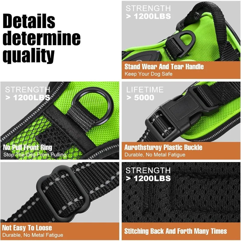 LED Light-Up Dog Harness – 3 Modes, Rechargeable Night Vest LED Dog Harness HIP