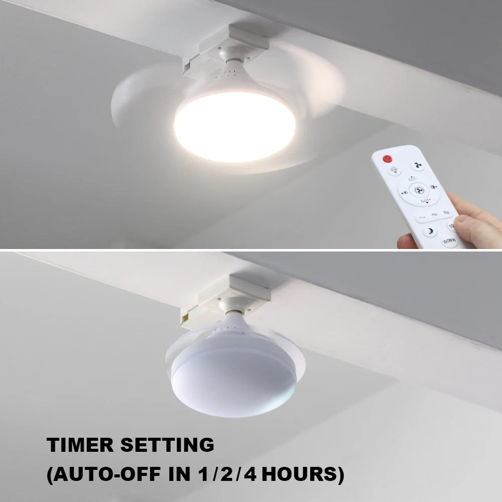 YNL LED Ceiling Fan Light E27 Remote Control – Modern Dimmable Ceiling Fan Light HIP