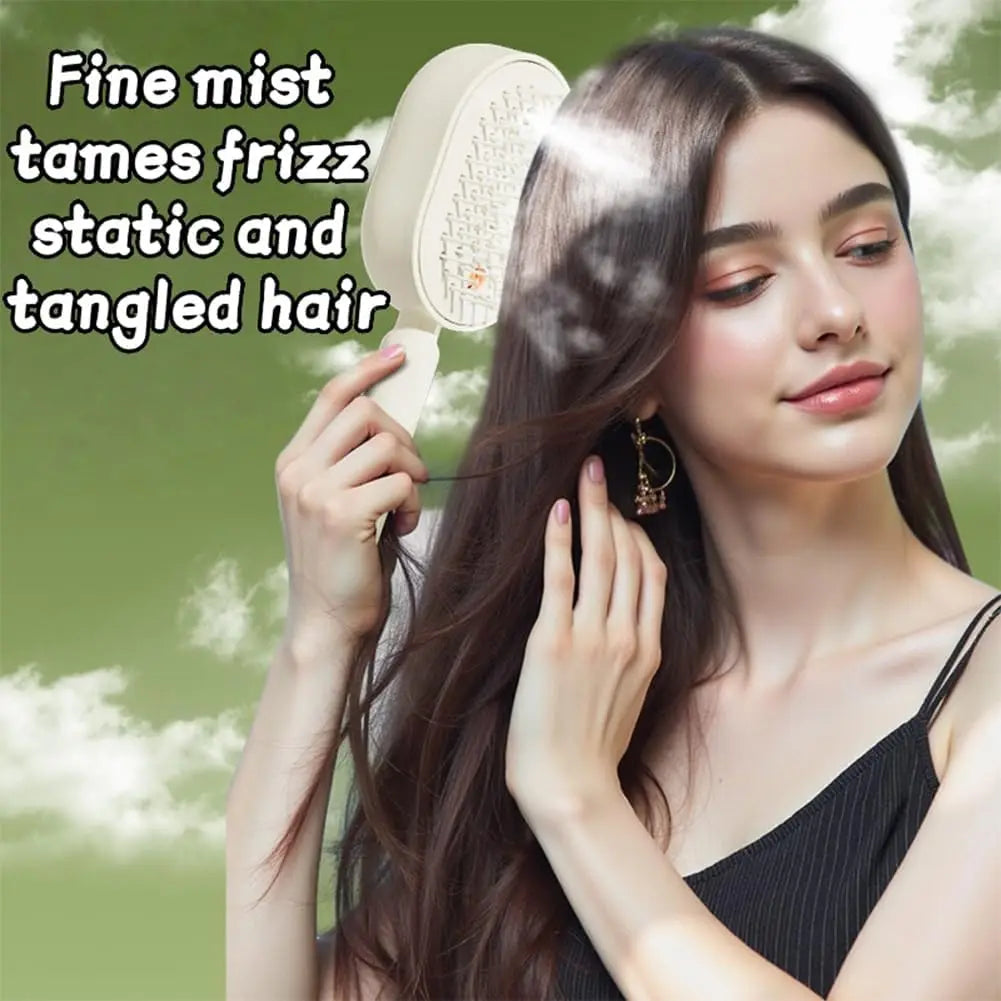 3-in-1 Electric Steam Hair Brush Comb – Mist & Ion Tech Electric Hair Comb HIP