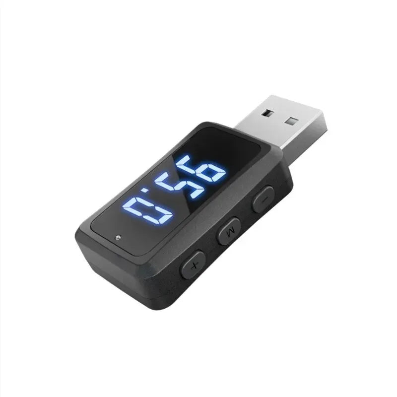 Bluetooth 5.3 FM Transmitter Car Kit – Wireless & Handsfree Bluetooth FM Transmitter HIP black