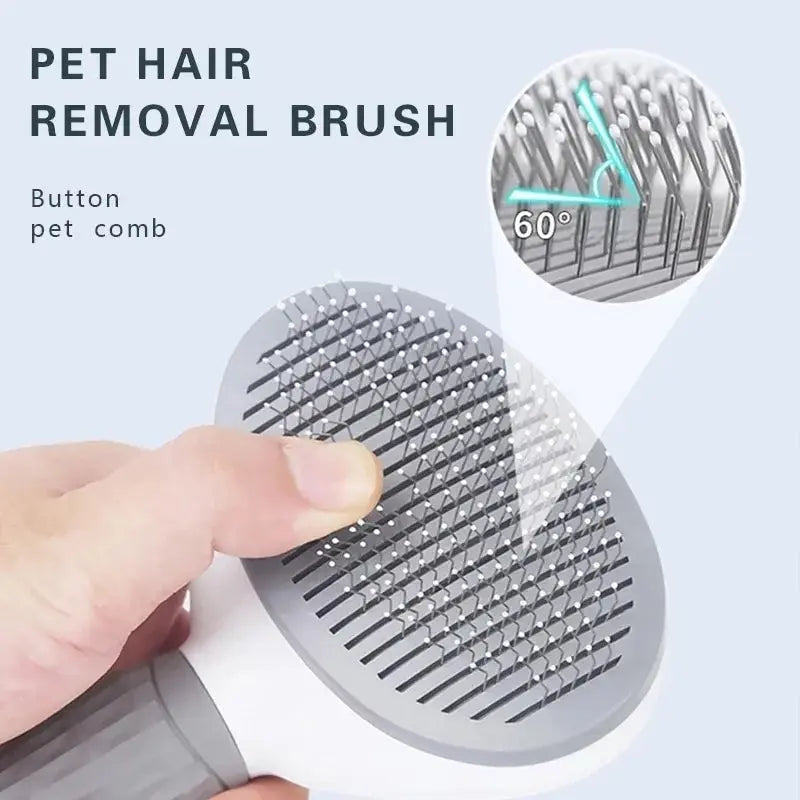 Self-Cleaning Pet Brush – Dematting Comb for Dogs & Cats Pet Grooming Brush HIP