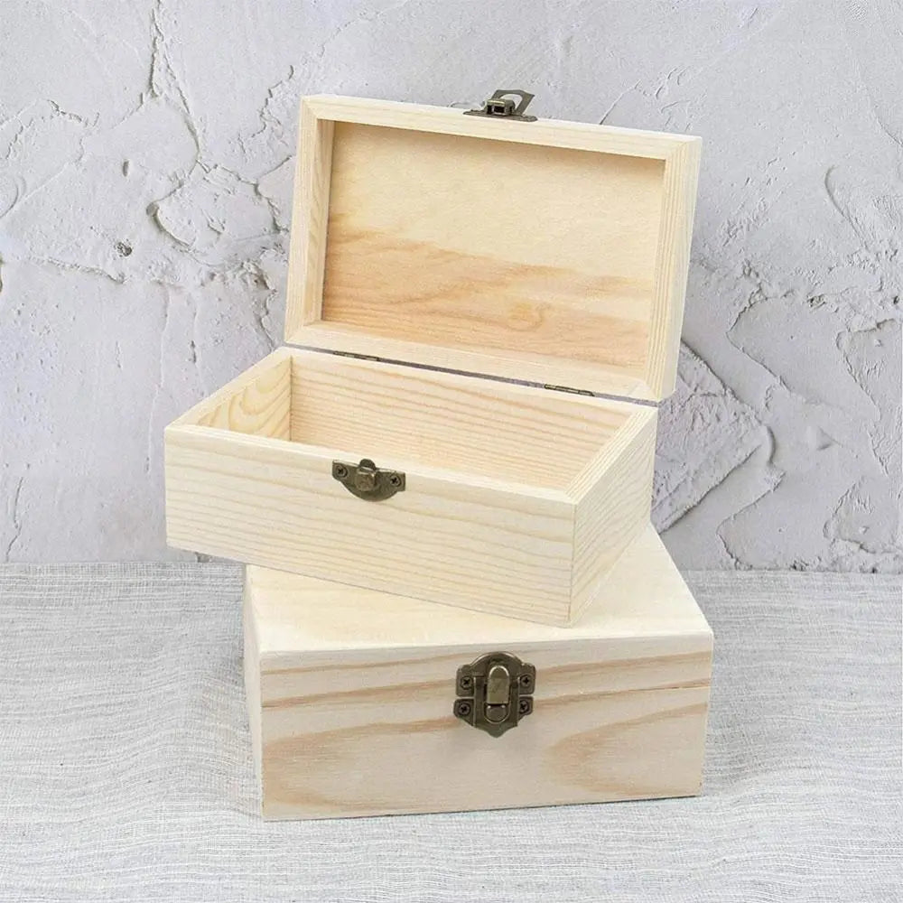 Vintage Flip Lid Wooden Gift Box – Rectangular Storage Case Wooden Gift Box HIP