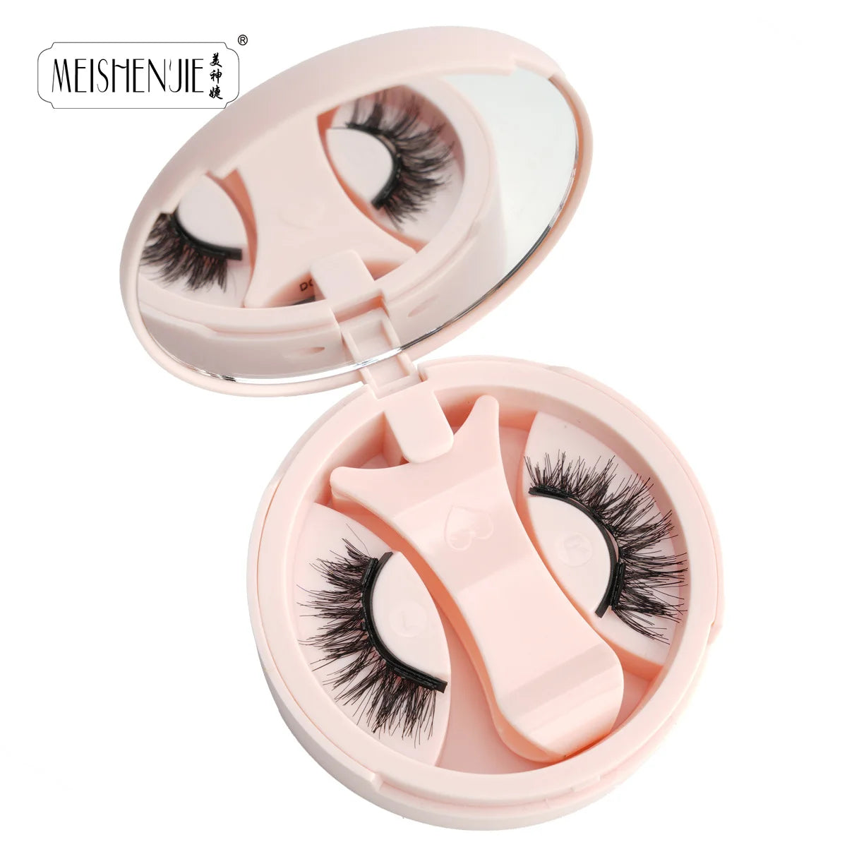 MEISHENJIE 1 Pair Magnetic Eyelashes Set Natural Long Mink Lashes Handmade Reusable Magnetic Eyelash Tweezers Set Lash Makeup HIP