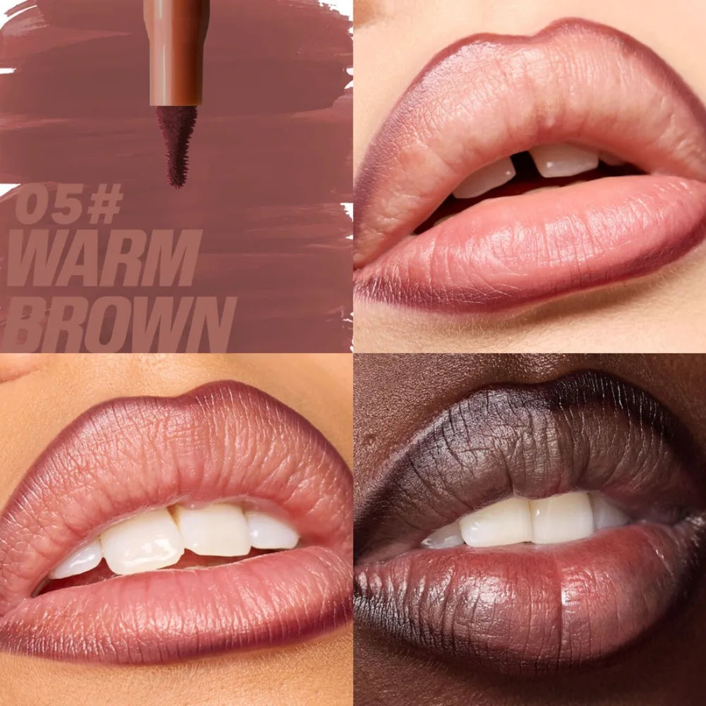 Waterproof Matte Lipliner Pencil Red Contour Tint Lipstick Long Lasting Non-stick Cup Moisturising Lips Makeup 8 Colors Velvet HIP 05