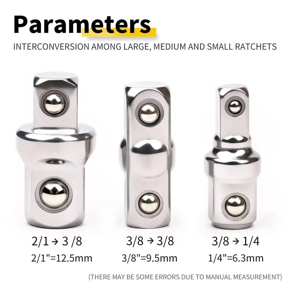 4-Piece Socket Converter Adapter Set – 1/4, 3/8, 1/2 Drive Socket Adapter Set HIP