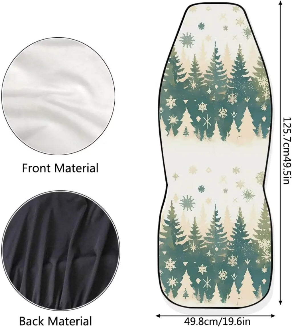 Christmas Pine Tree Car Seat Covers – 2-Piece Front Set Car Seat Covers HIP