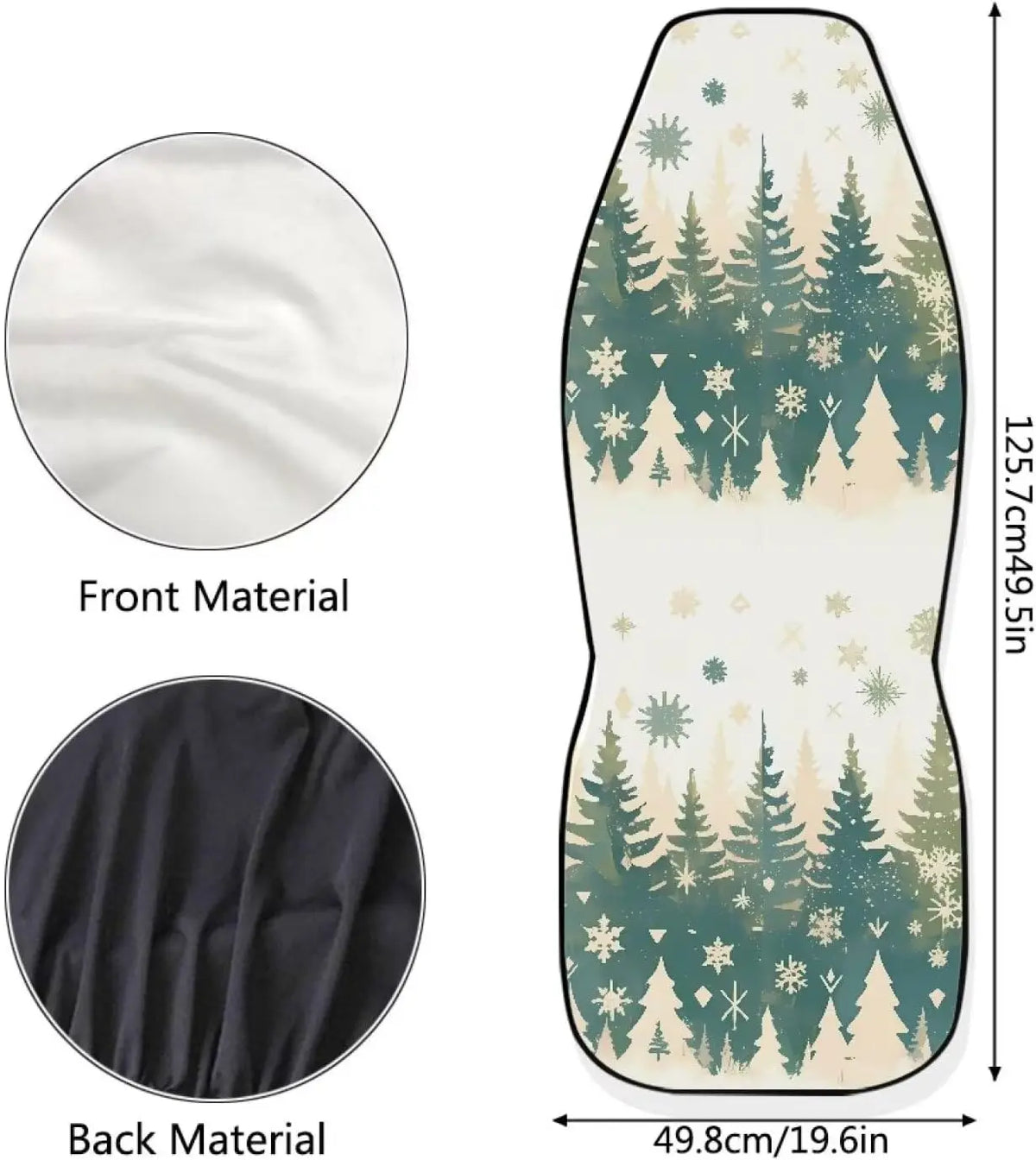 Christmas Pine Tree Car Seat Covers – 2-Piece Front Set Car Seat Covers HIP