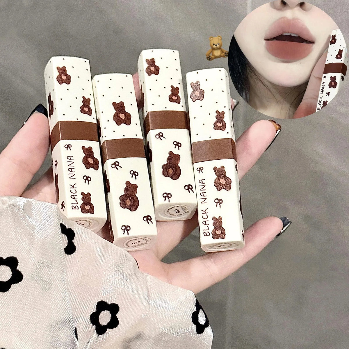 Nude Brown Matte Lipstick 4Colors Long Lasting Soft Mist Velvet Lip Mud Waterproof Low Saturation Sexy High Pigment Lip Gloss HIP