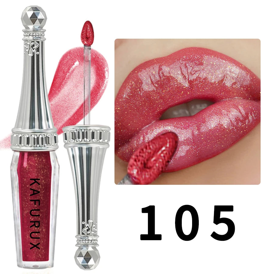 6 Colors Glitter Liquid Lipsticks Shimmer Shiny Lipgloss Pearlescent Lip Tint Mositurizing Long Lasting Lip Glaze Makeup For Wom HIP 105