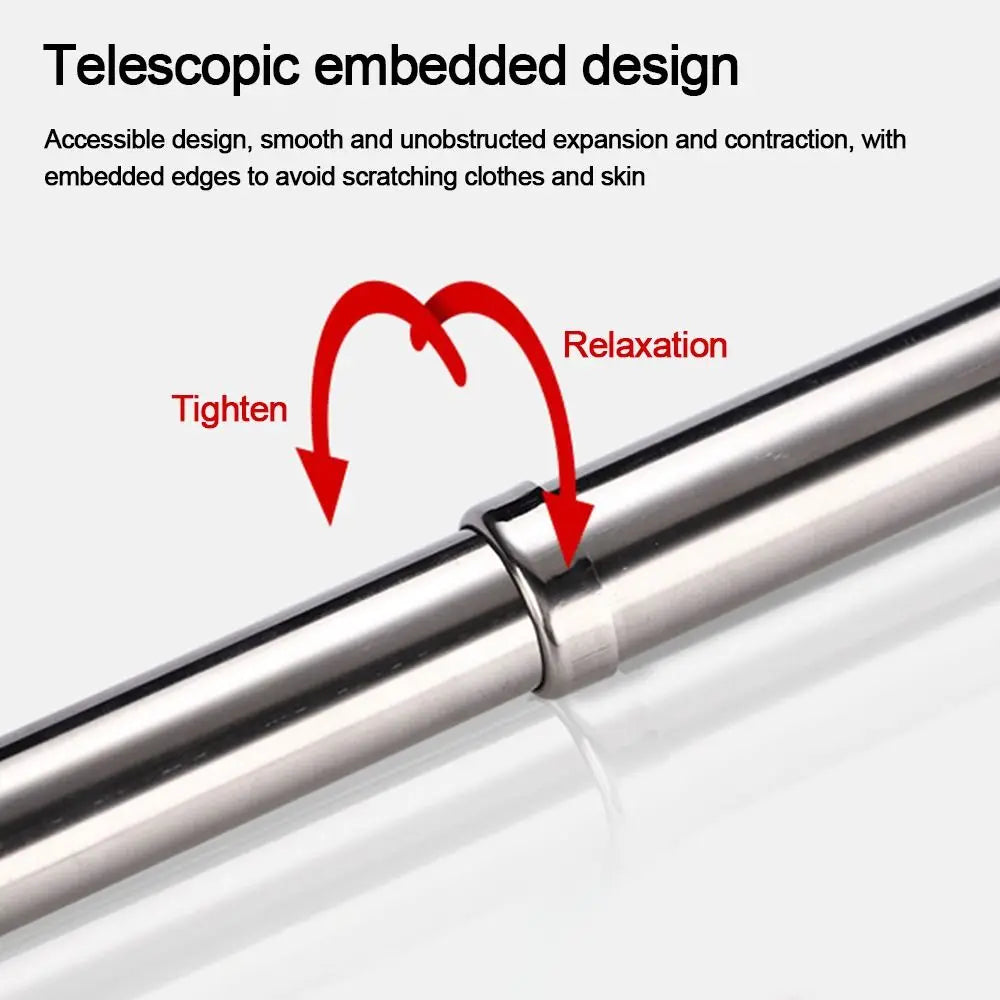 Adjustable Stainless Steel Telescopic Curtain Rod | Silver Telescopic Curtain Rod HIP