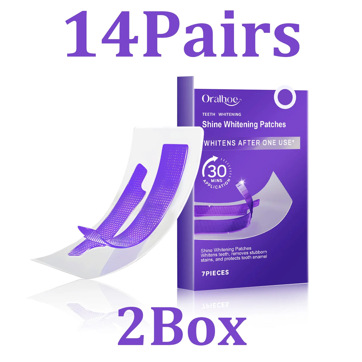 Teeth Whitening Strips – Gentle Stain Removal, 7 Pairs Teeth Whitening Strips HIP 2PCS