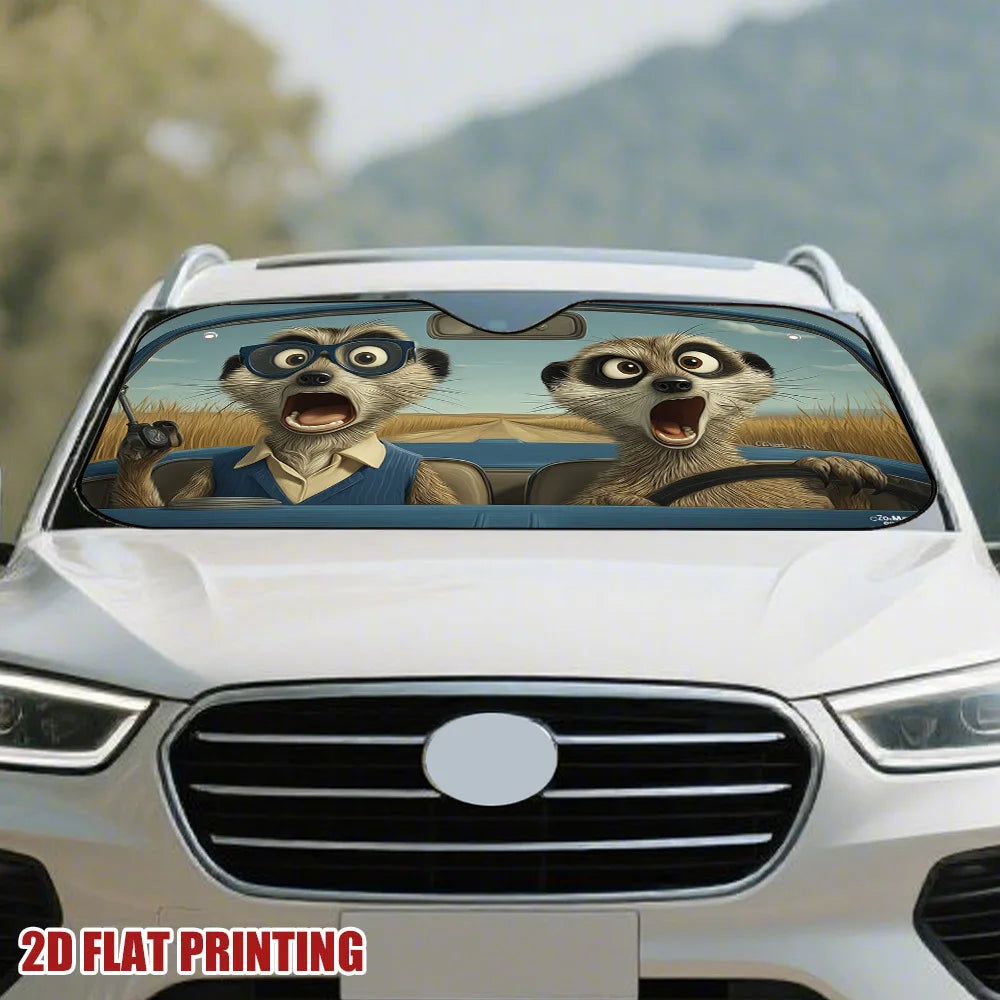 Funny Meerkat Car Sun Visor – Glare & Heat Blocking Shield Car Sun Visor HIP