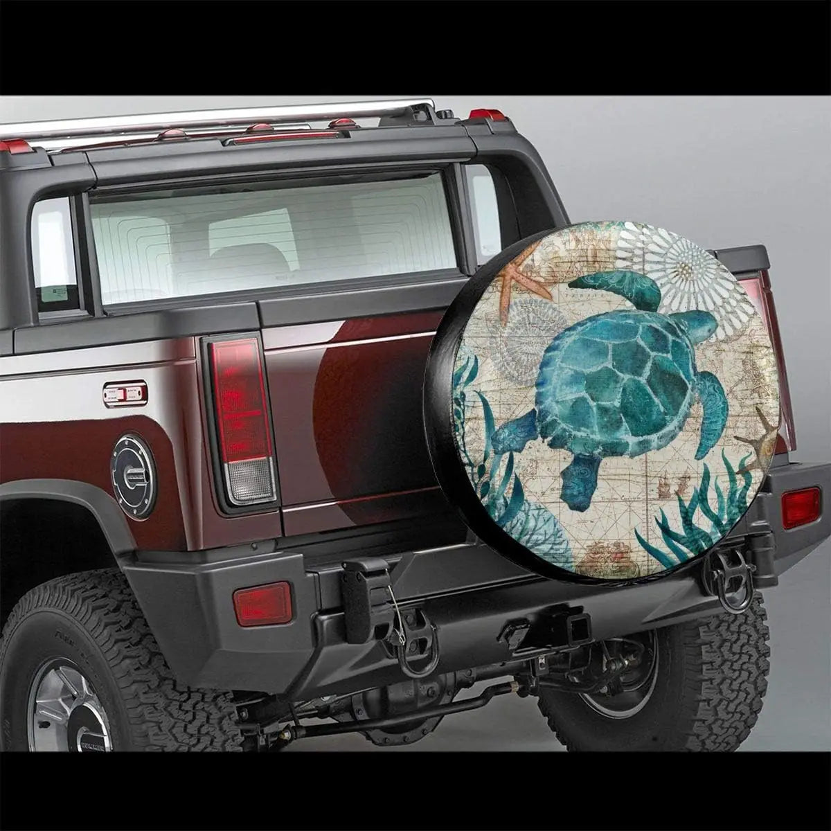 Sea Turtle Spare Tire Cover SUV RV Trailer – 14 to 17 Inch Spare Tire Cover HIP