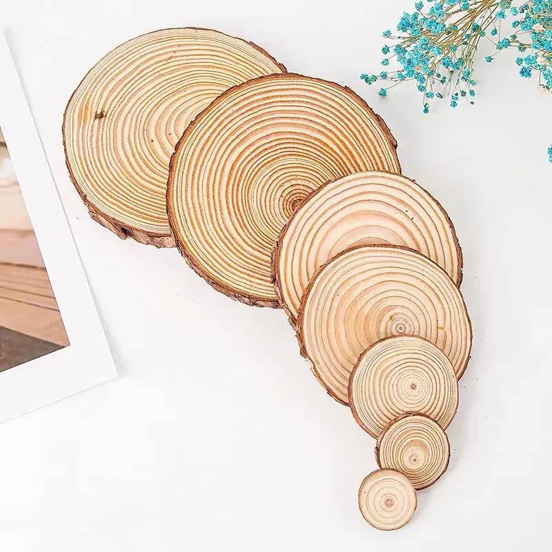 Wood Coasters Round Table Mat Set – Bar & Kitchen | BARMAID Wood Table Coasters HIP