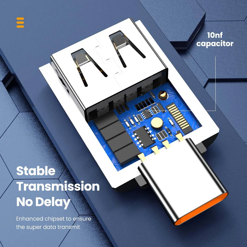 USB 3.0 to USB-C Fast Transfer & PD Charging Adapter USB-C Adapter HIP