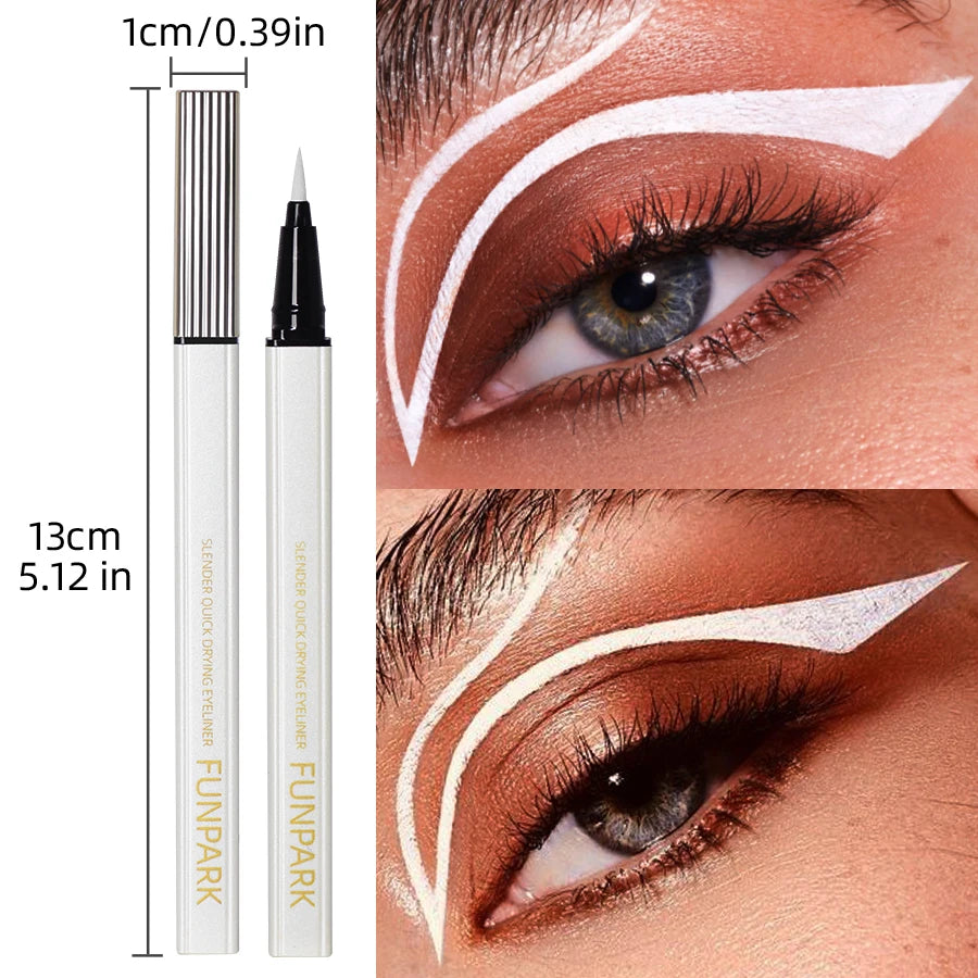 1PC Matte Liquid Eyeliner Waterproof Long Lasting Eye Pencil White Eye Liner Lying Silkworm Pen Makeup For Eyes Wonmen Cosmetic HIP