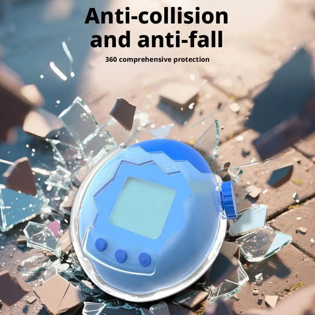 For Tamagotchi Paradise Transparent Protective Case Dustproof PC Hard Shell with Lanyard Anti-Scratch Clear Cover Game Console HIP