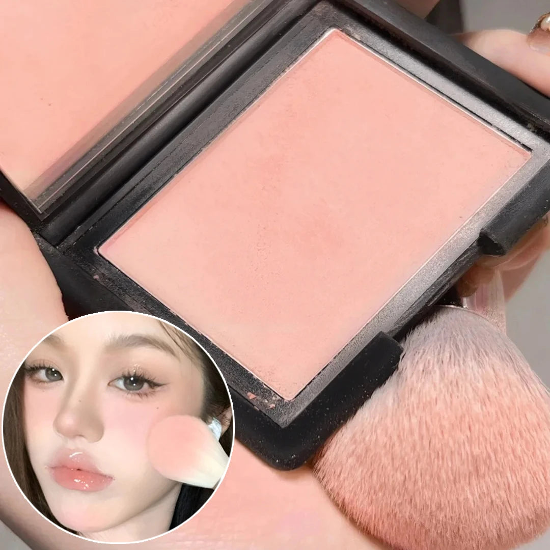 Monochrome Matte Blusher Palette Soft Silky Cheek Natural Facial Rouge Plate Lasting Nude Low Saturation Powder Blusher Disk HIP