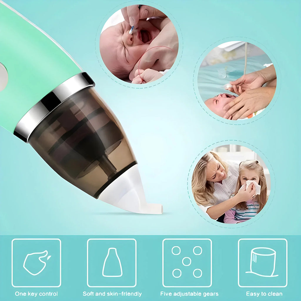 Electric Baby Nasal Aspirator – Silicone Nose Cleaner | HIP Baby Nasal Aspirator HIP