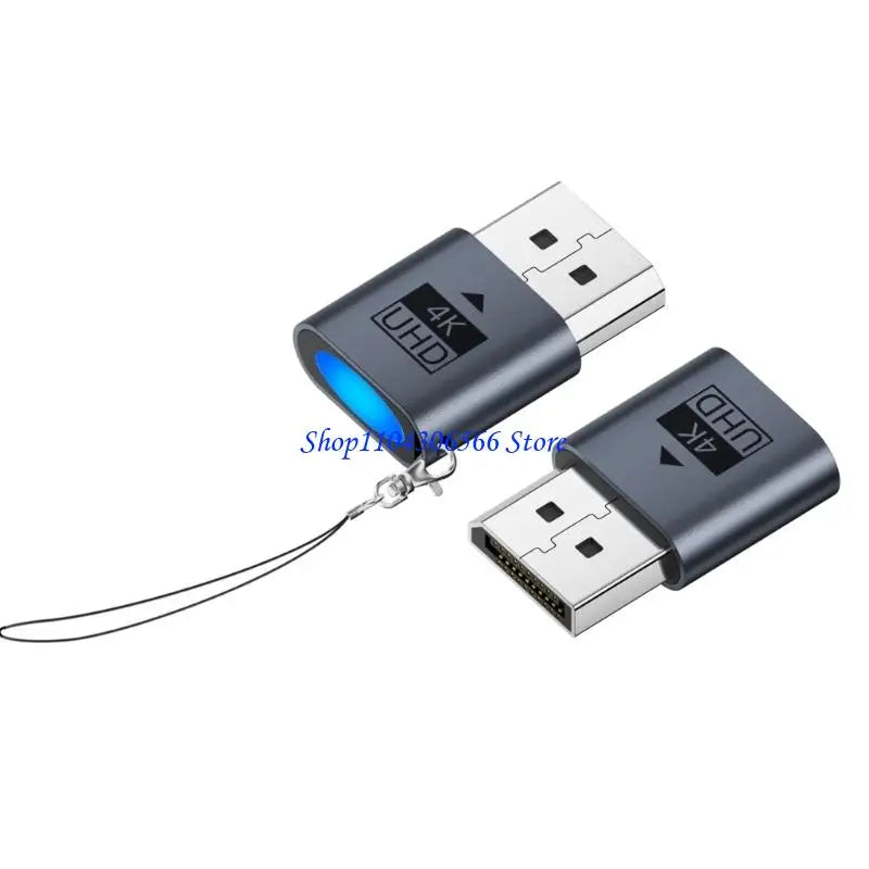 4K Virtual Display Emulator – DP & Mini DP Plug & Play Display Emulator Adapter HIP