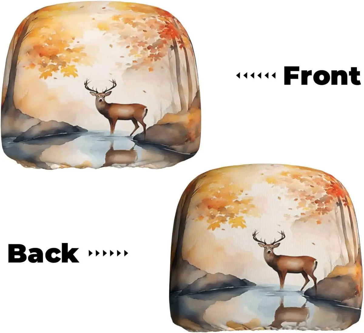 Funny Car Headrest Covers Set – 2 Pcs Full-Print Design | HIP Car Headrest Cover Set HIP 1