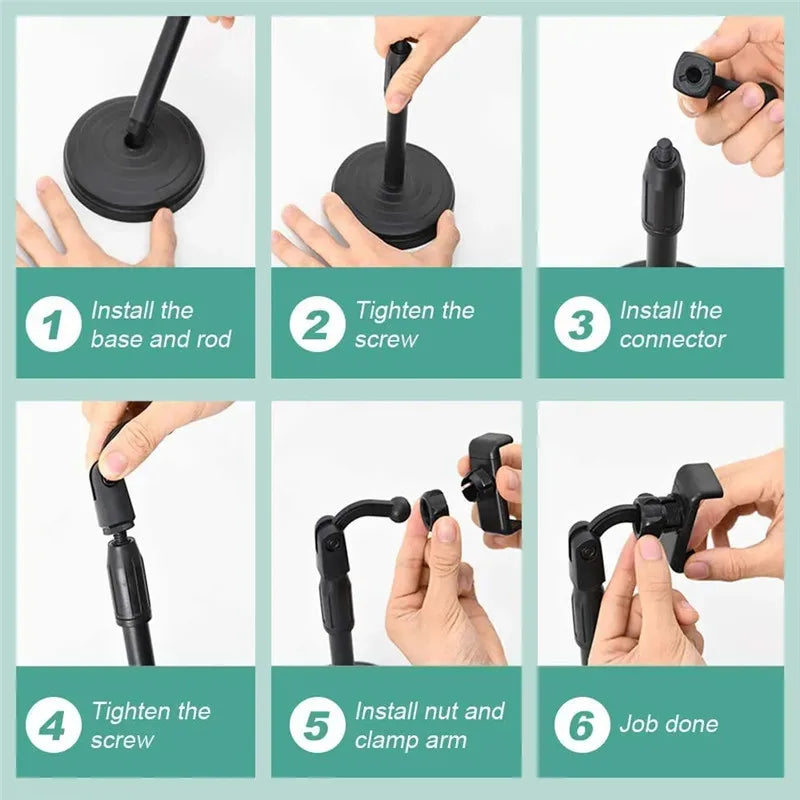 Adjustable Dual Phone Holder Desktop Stand for Live Streaming Phone Stand Holder HIP