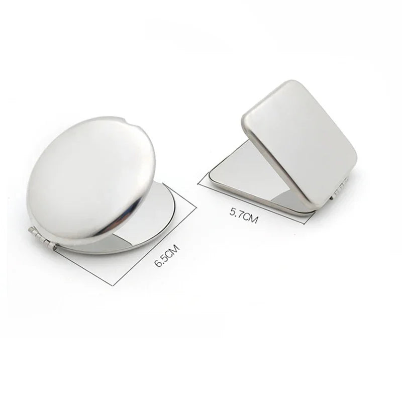 Portable Stainless Steel Folding Pocket Makeup Mirror Pocket Makeup Mirror HIP